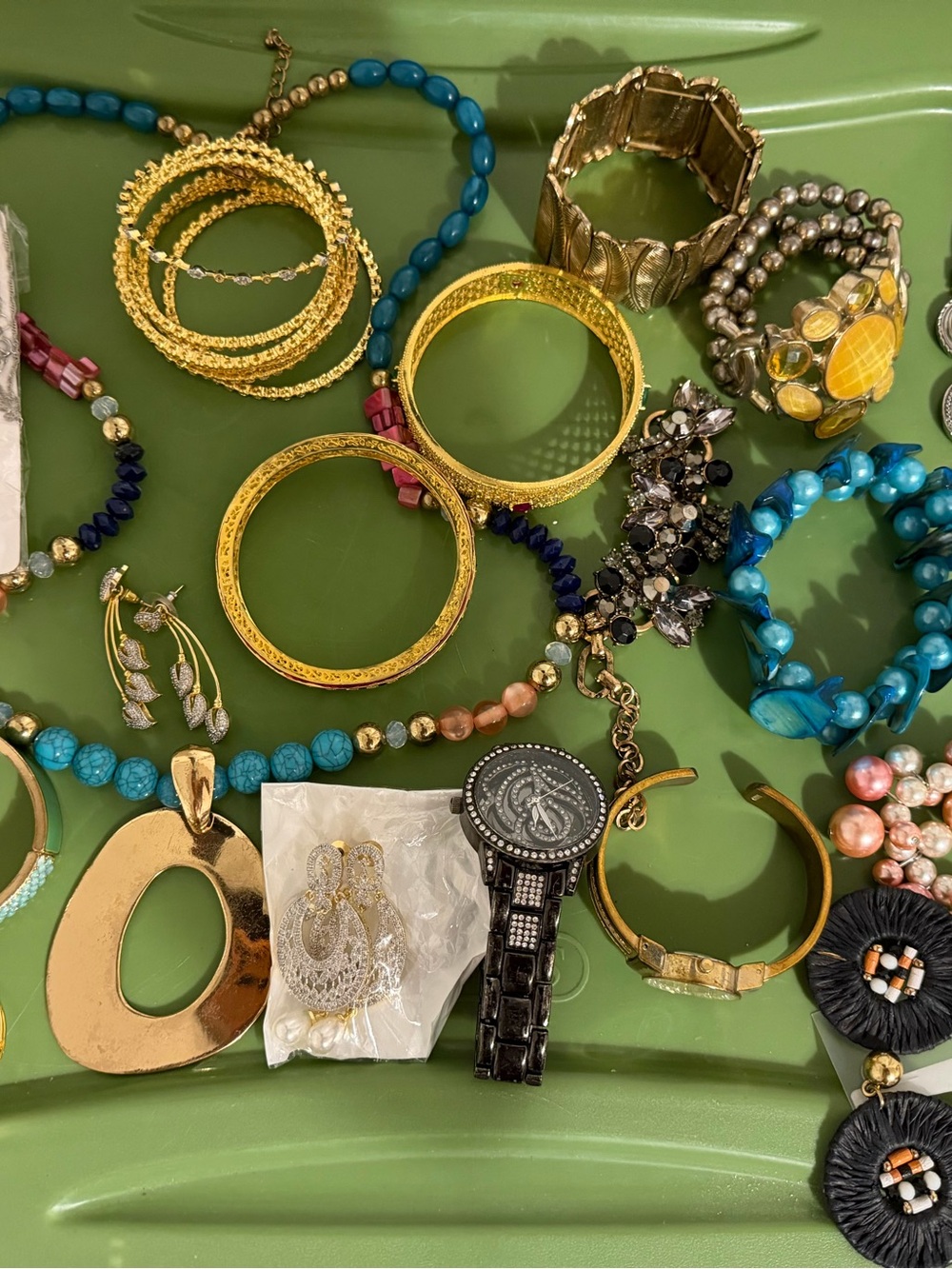 Gold and Turquoise Mixed Bracelet Set – Fashion Stack